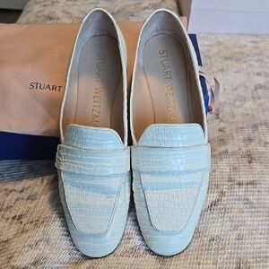 Stuart Weitzman Women's White Loafers